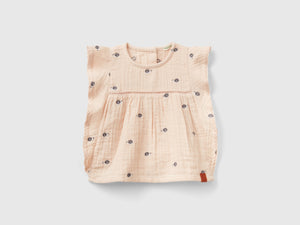 Blusa con volant e ricami