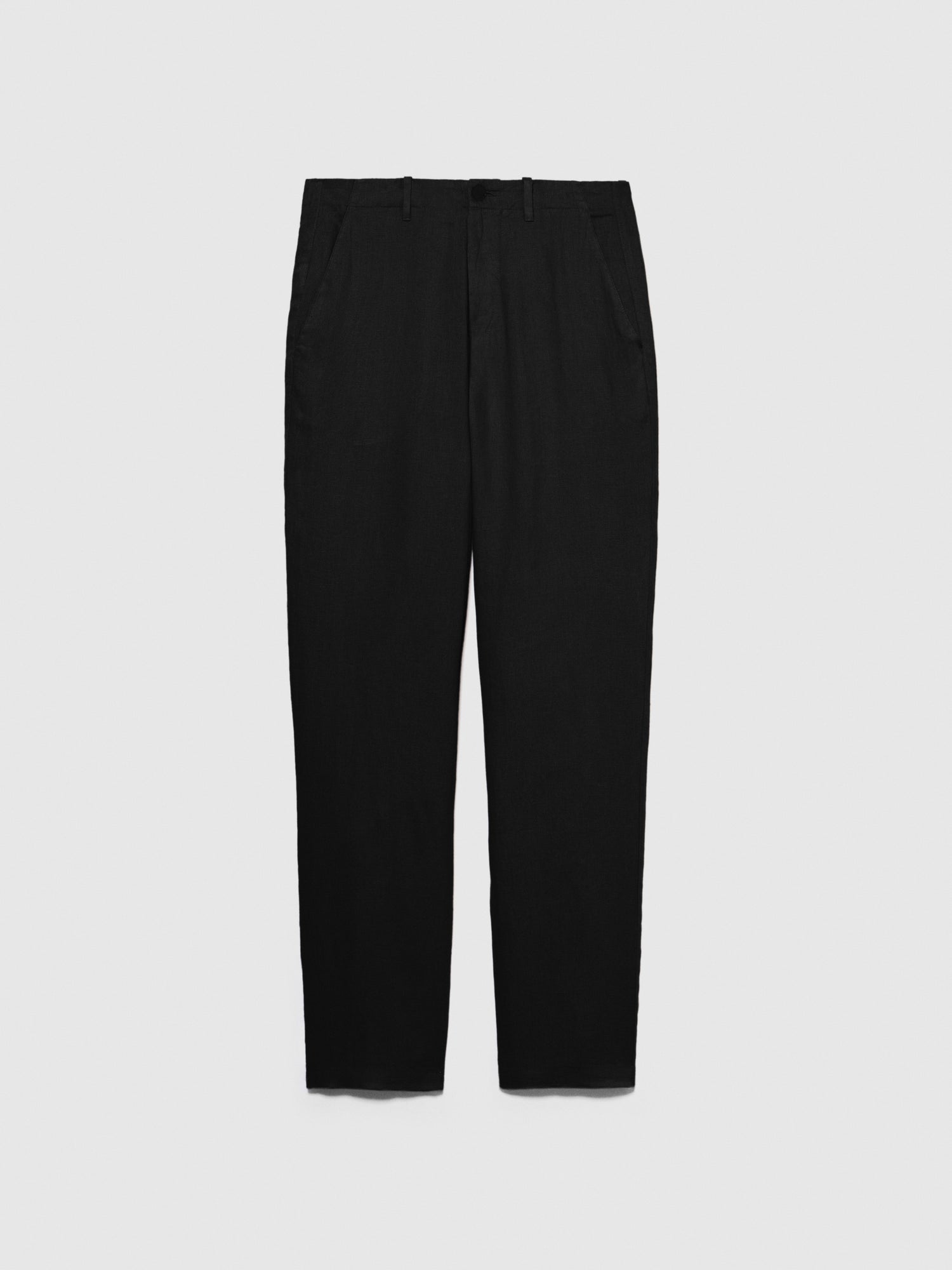 Pantaloni slim comfort fit 100% lino da uomo nero | Sisley Outlet