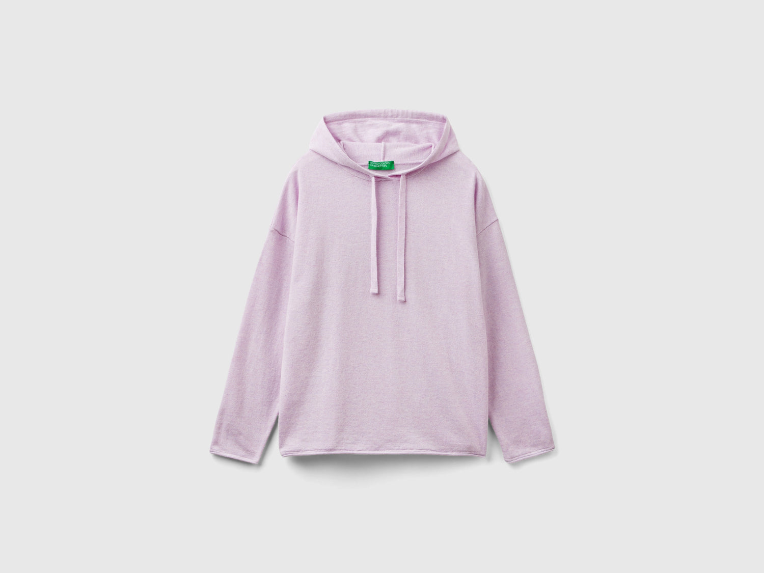 Maglia chiaro misto cashmere con cappuccio da donna lilla | Benetton Outlet