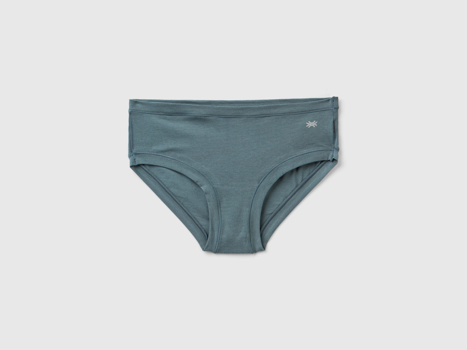 Slip fianco alto in cotone bio super stretch da donna grigio scuro | Benetton Outlet