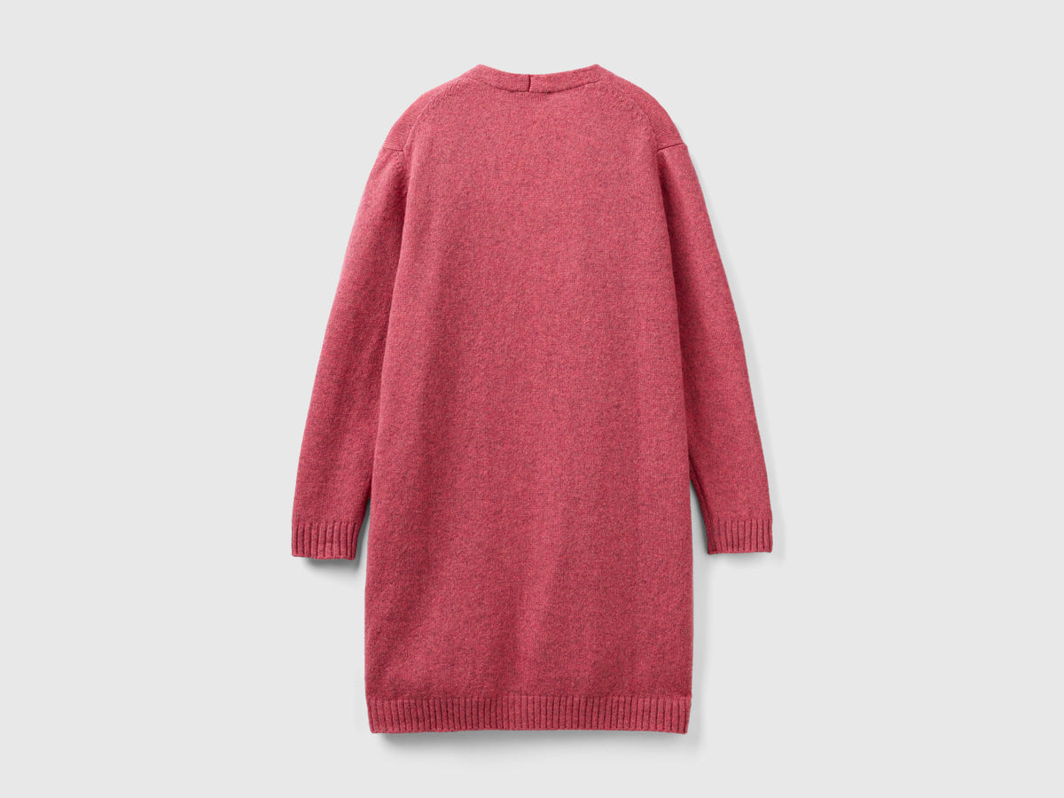 Cardigan lungo in pura lana Shetland