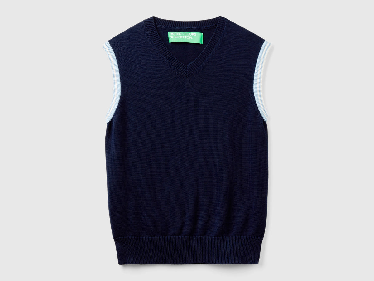 Gilet regular fit 100% cotone