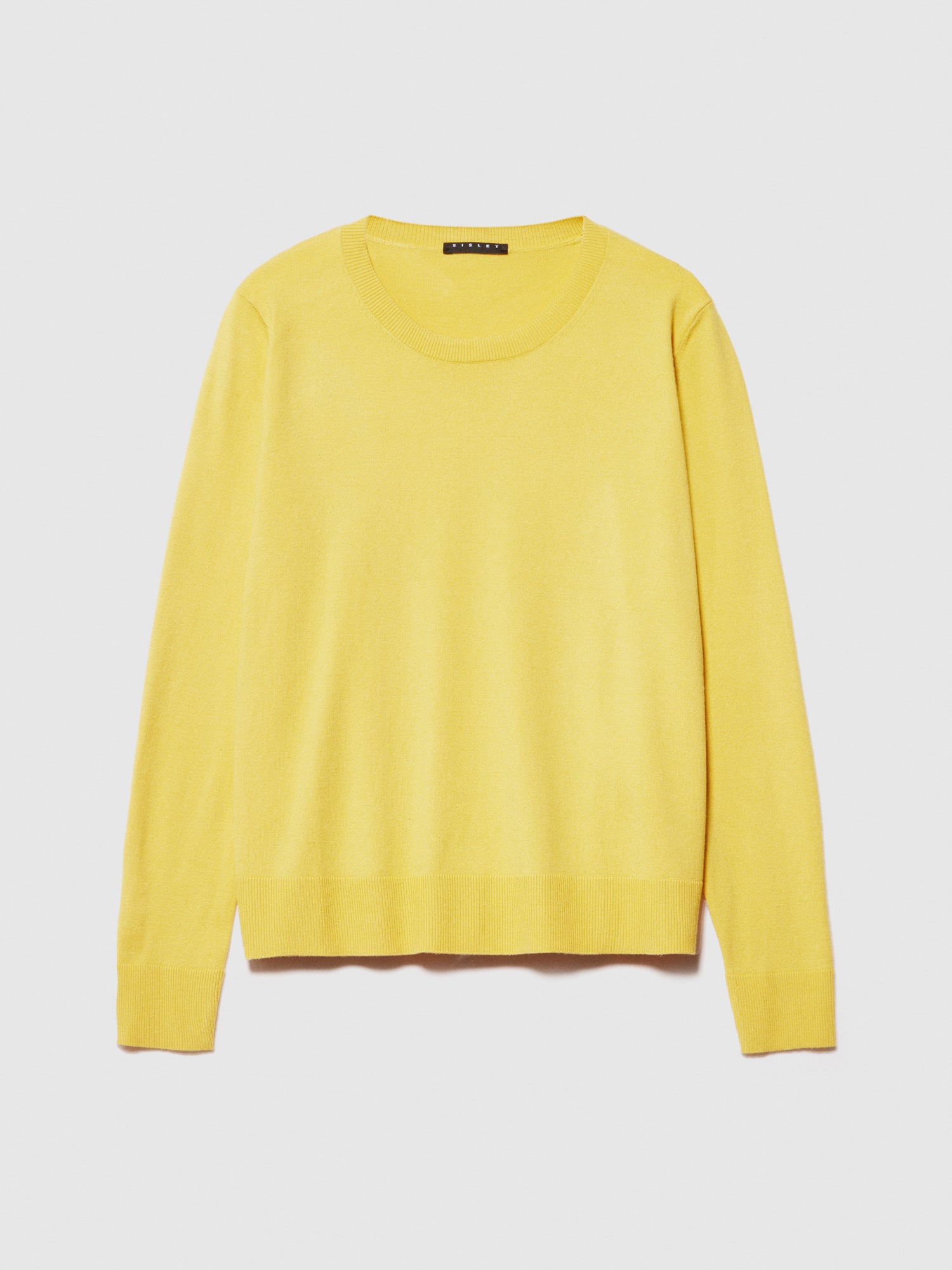 Maglia tinta unita da donna giallo | Sisley Outlet