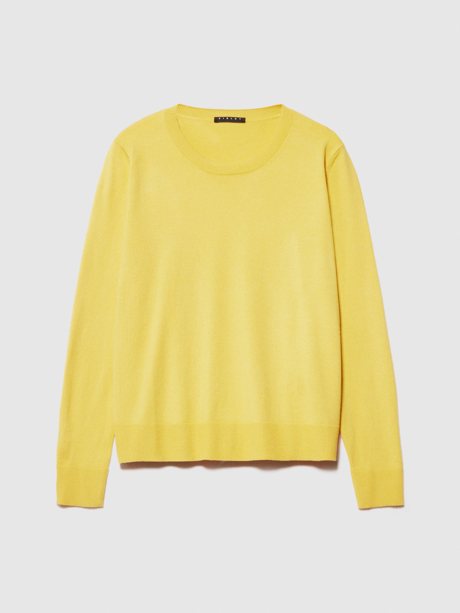 Maglia tinta unita da donna giallo | Sisley Outlet