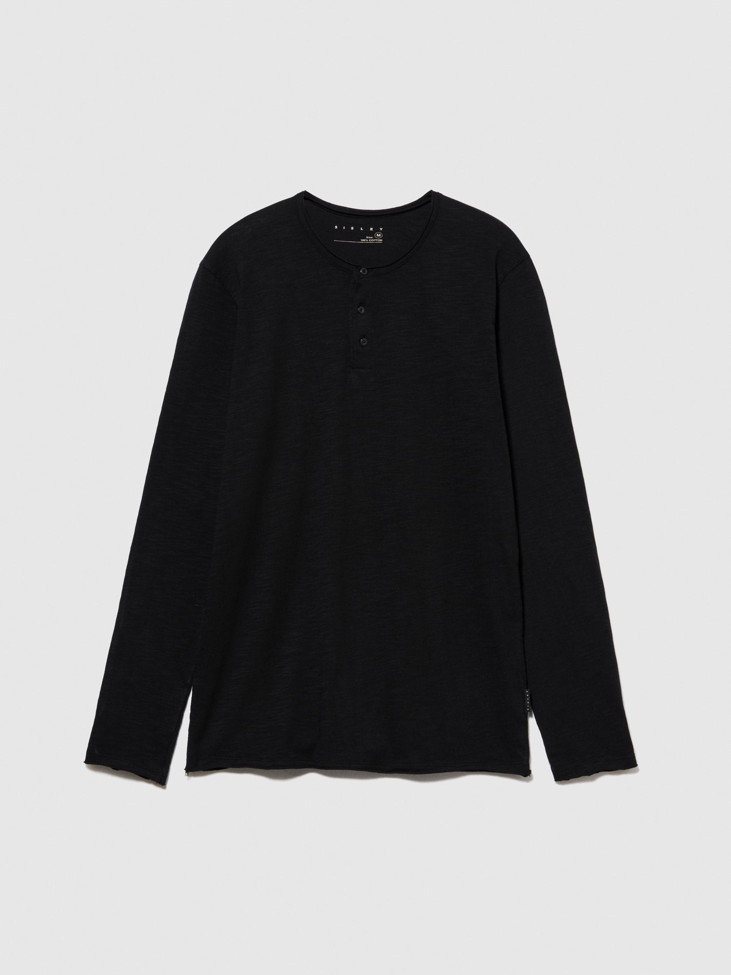 Serafino a maniche lunghe da uomo nero | Sisley Outlet