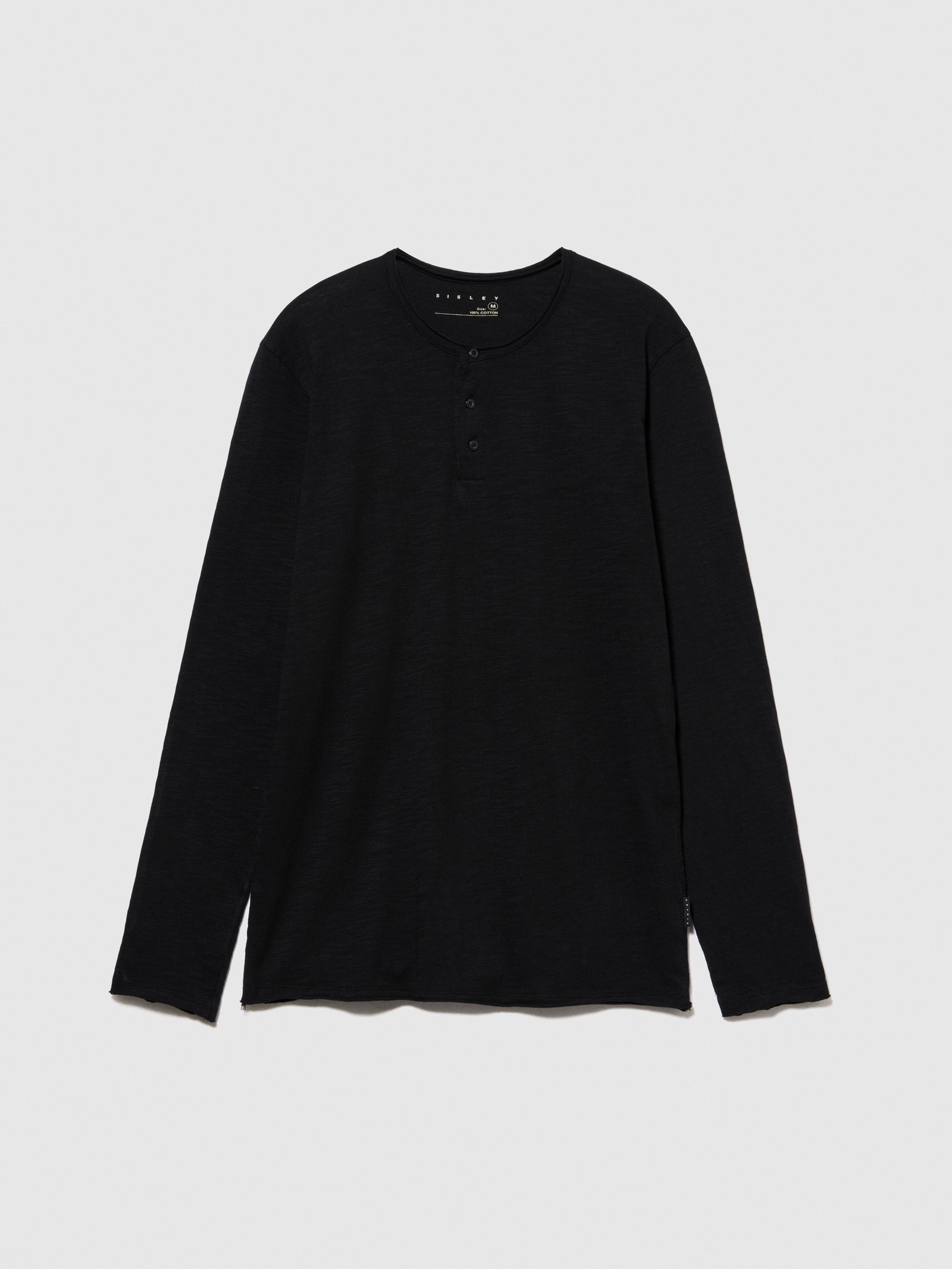 Serafino a maniche lunghe da uomo nero | Sisley Outlet