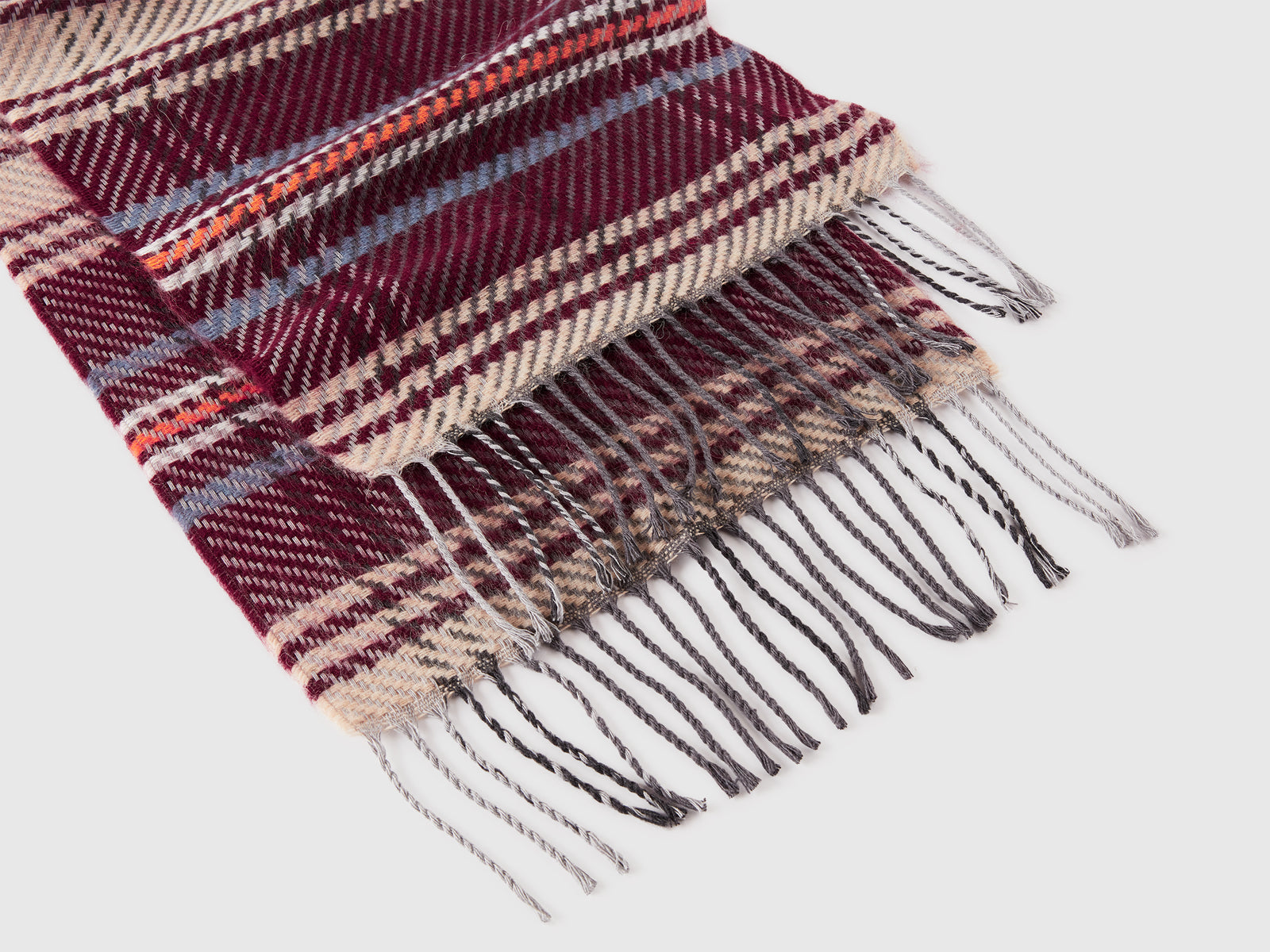 Sciarpa tartan da uomo marrone 2 | Benetton Outlet