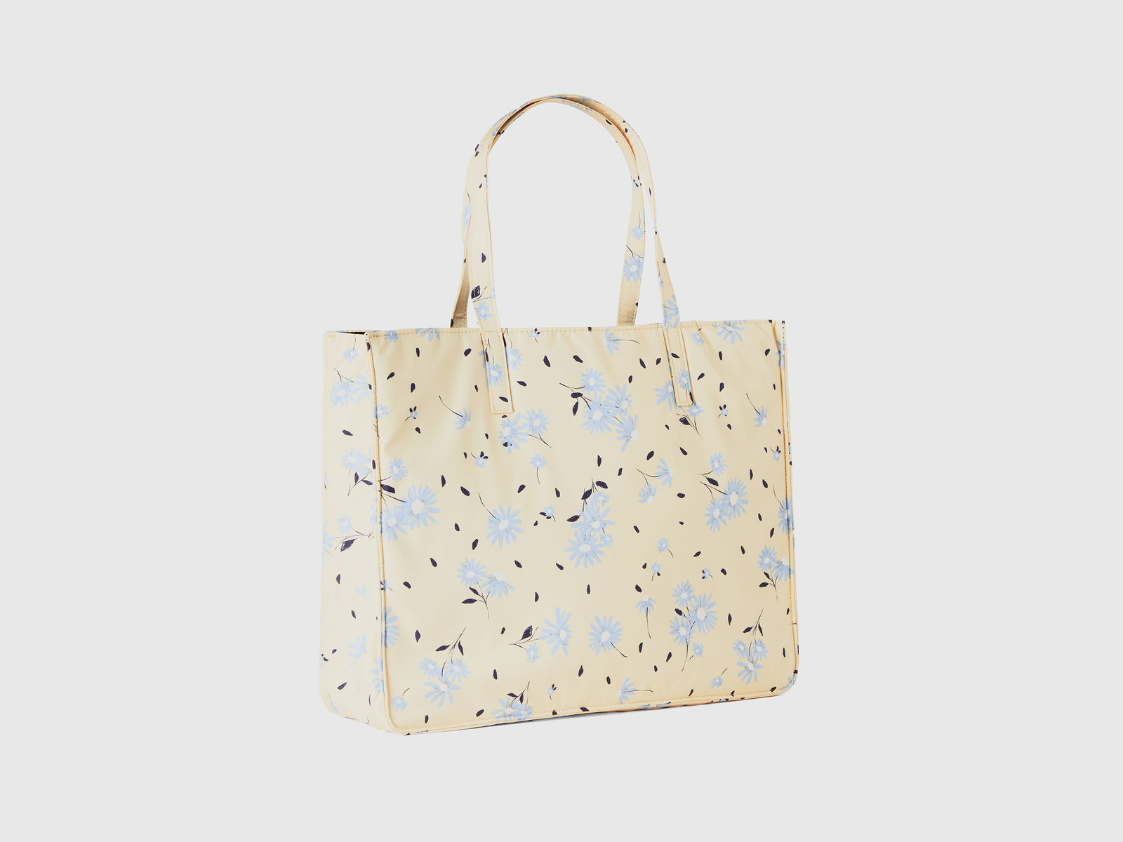 Shopping bag a fiori da donna giallo 2 | Benetton Outlet