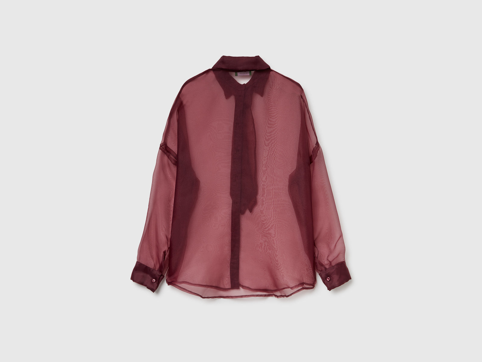 Camicia in organza da donna bordeaux 2 | Benetton Outlet