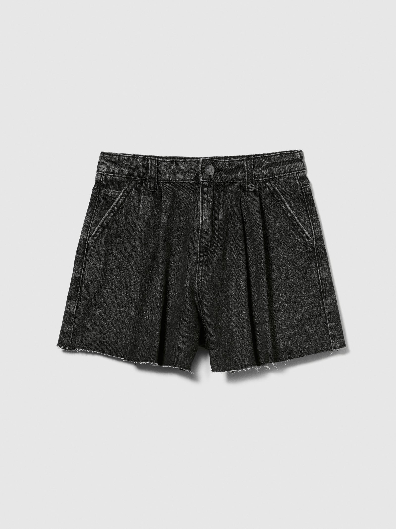 Shorts di jeans a campana da bambina nero | Sisley young Outlet