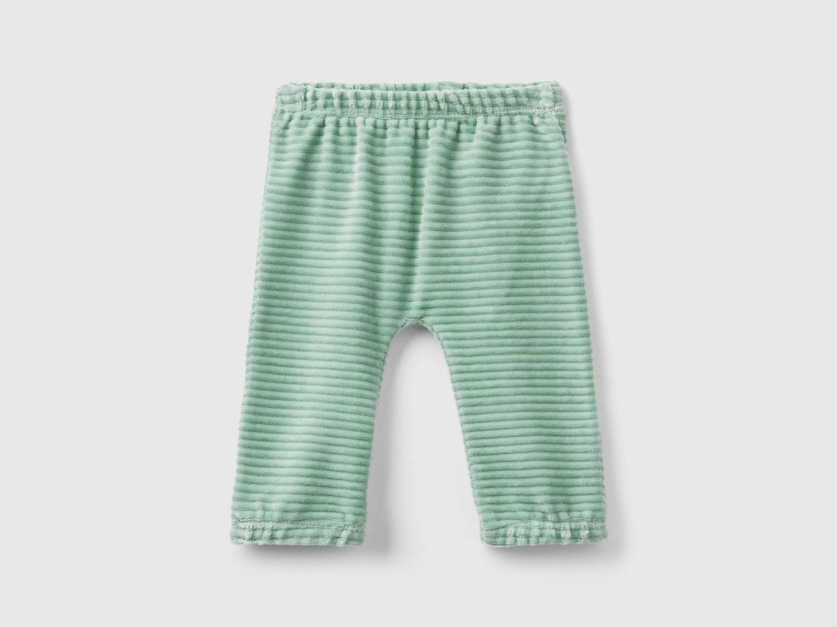 Pantaloni in ciniglia con ricamo