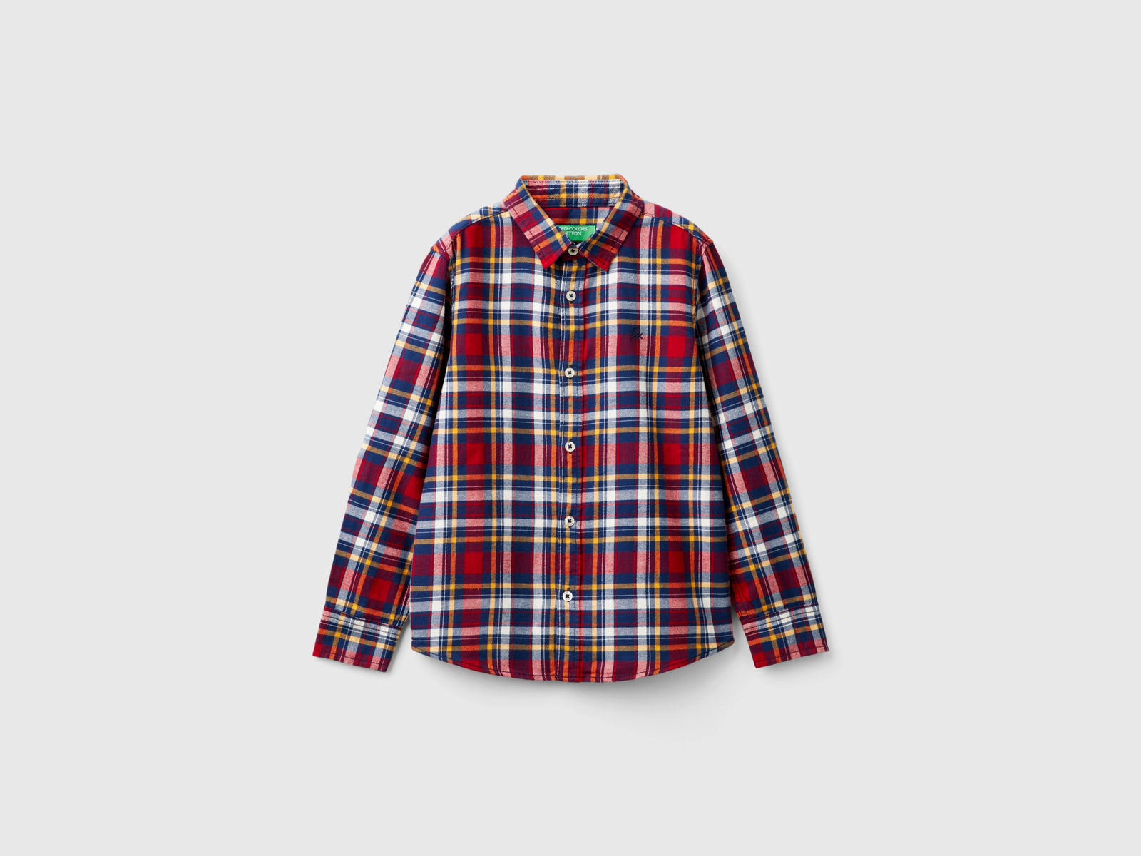 Camicia scozzese 100% cotone da bambino multi-color | Benetton Outlet