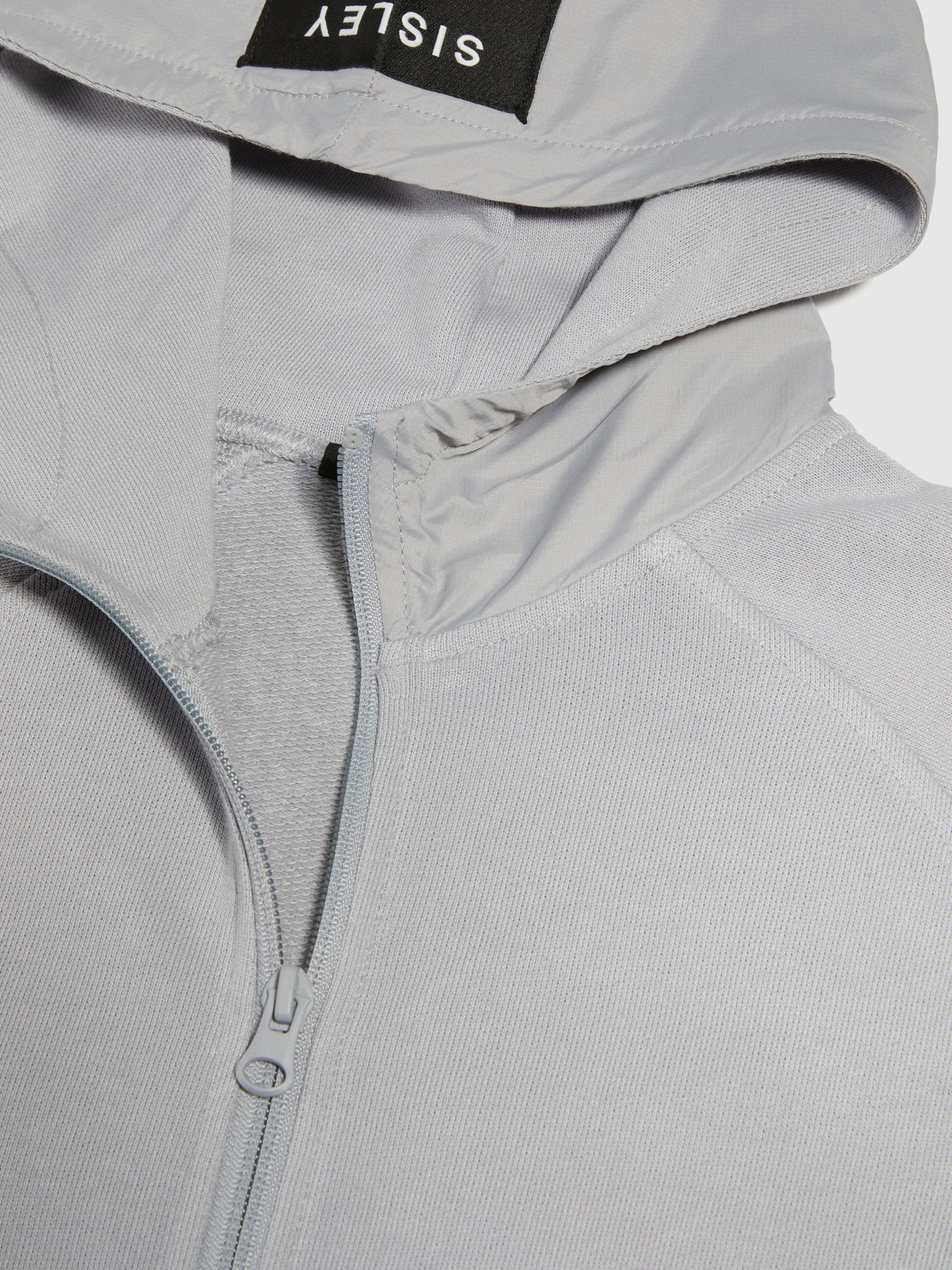 Felpa mix materia con cappuccio da bambino grigio chiaro 3 | Sisley young Outlet