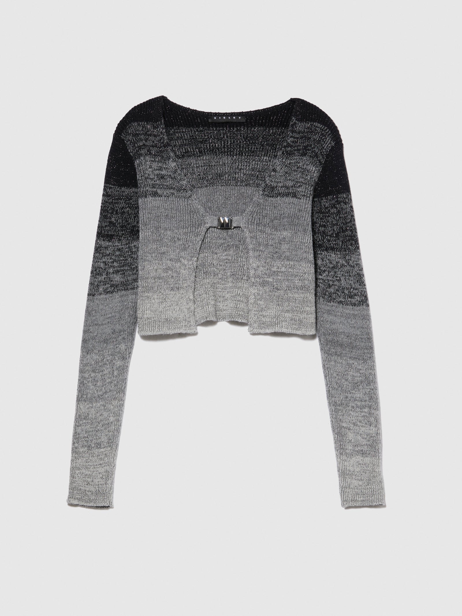 Cardigan sfumato in lurex da bambina nero | Sisley young Outlet