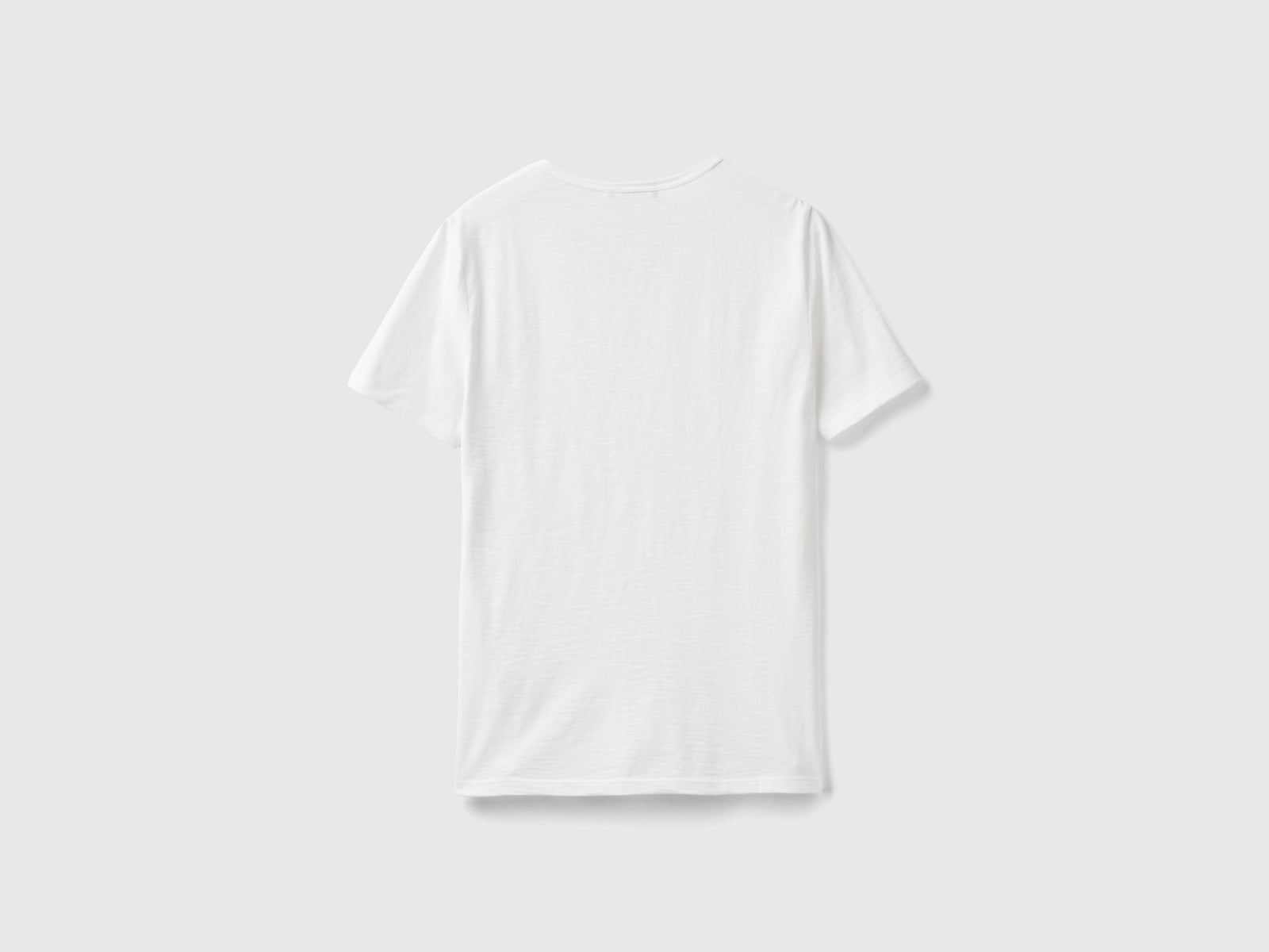 T-shirt manica corta in cotone leggero da donna bianco 2 | Benetton Outlet