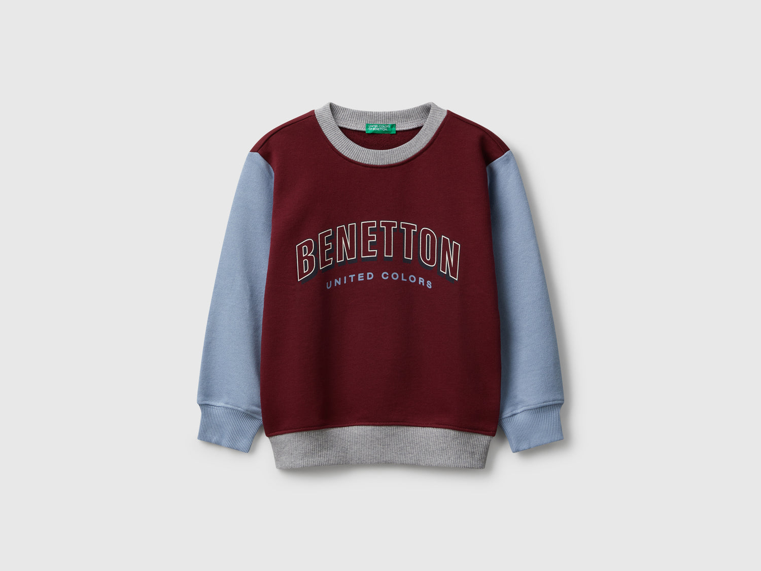 Felpa regular fit con stampa da bimbo bordeaux | Benetton Outlet