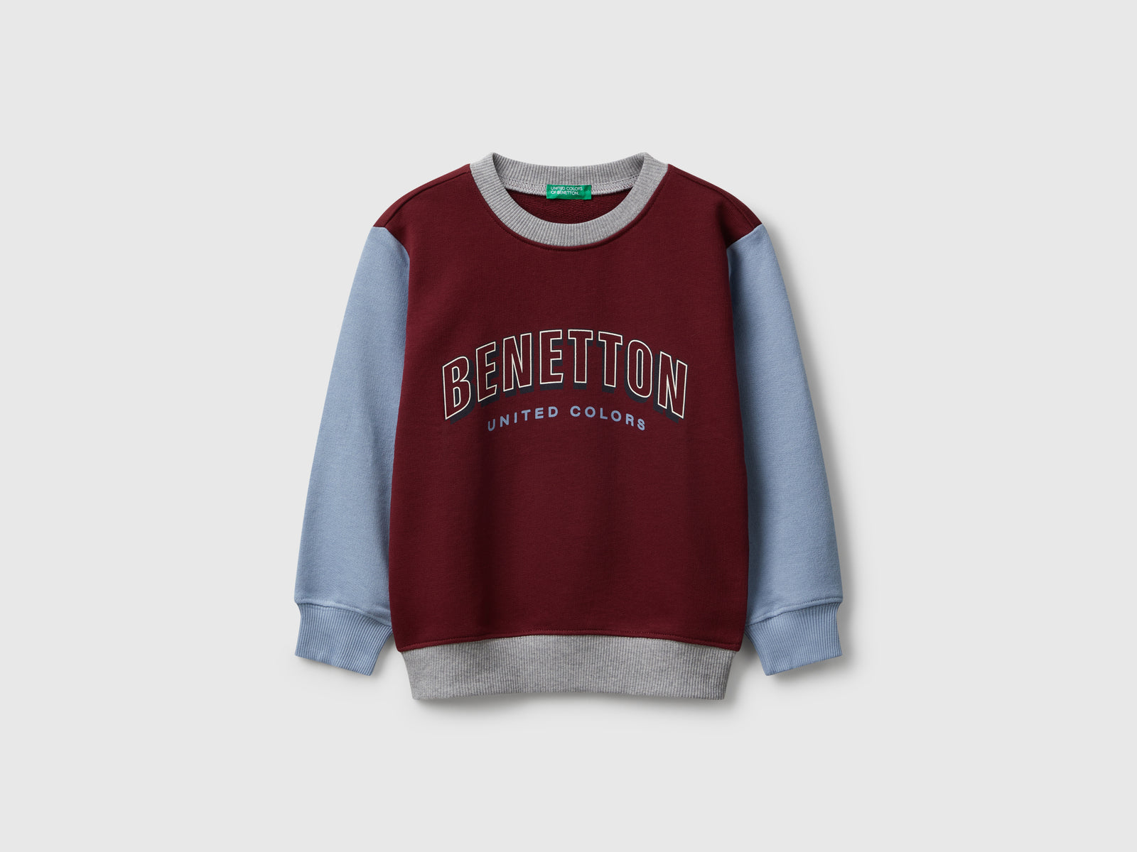 Felpa regular fit con stampa da bimbo bordeaux | Benetton Outlet