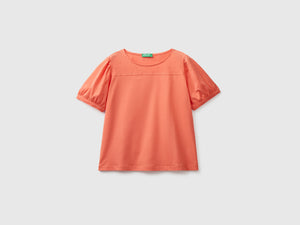 T-shirt girocollo realizzata in puro cotone leggero