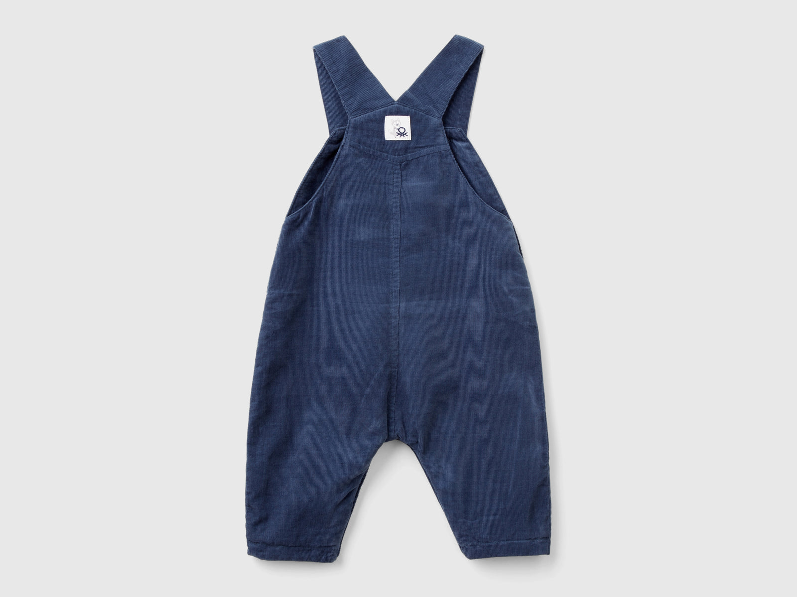 Salopette in velluto da neonato blu scuro 2 | Benetton Outlet