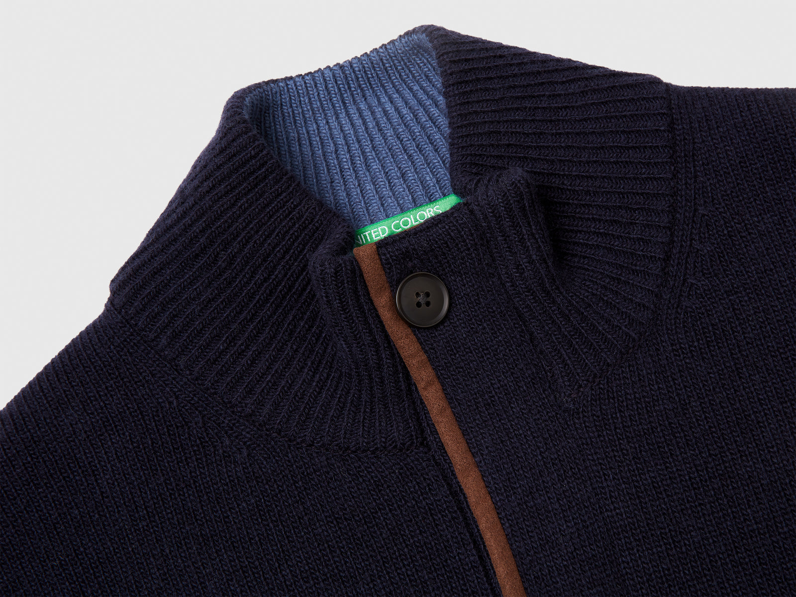 Dolcevita in misto lana da uomo blu scuro 3 | Benetton Outlet