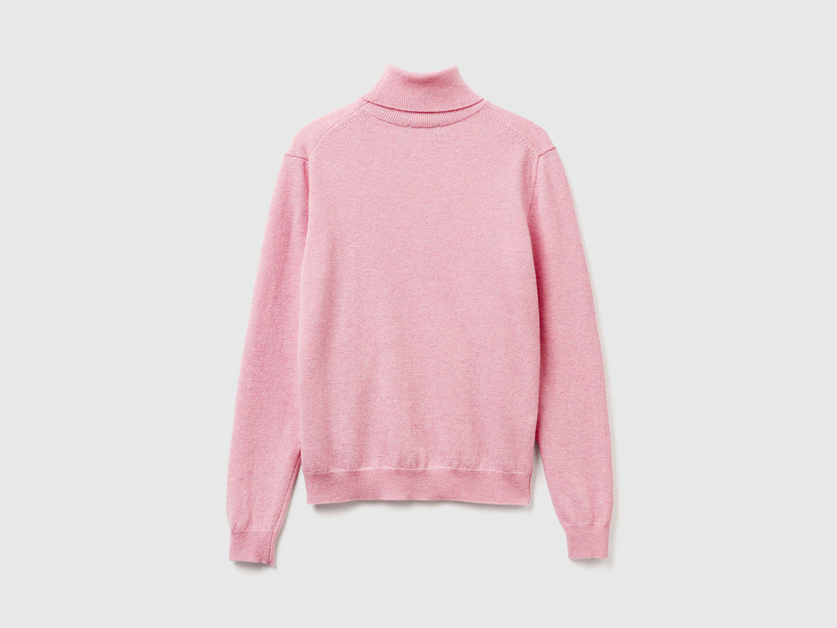 Maglione dolcevita in pura lana Merino