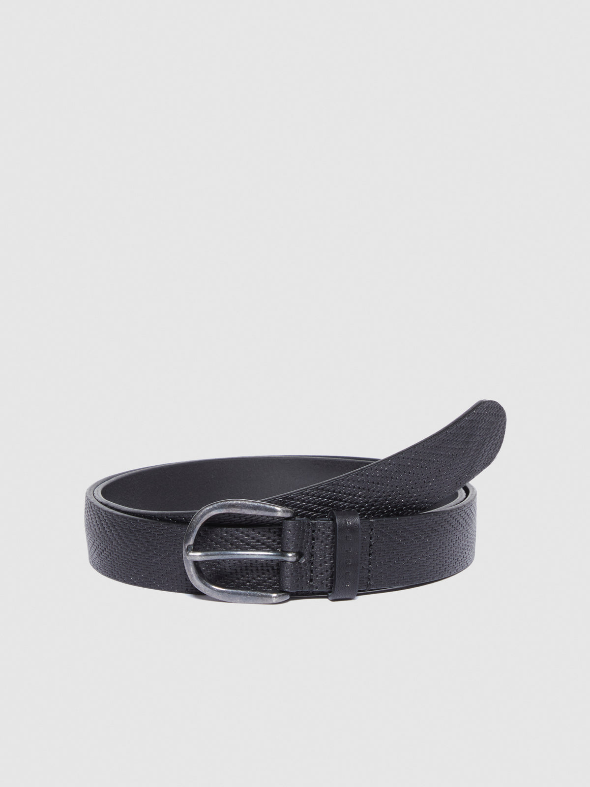 Cintura in pelle stampata