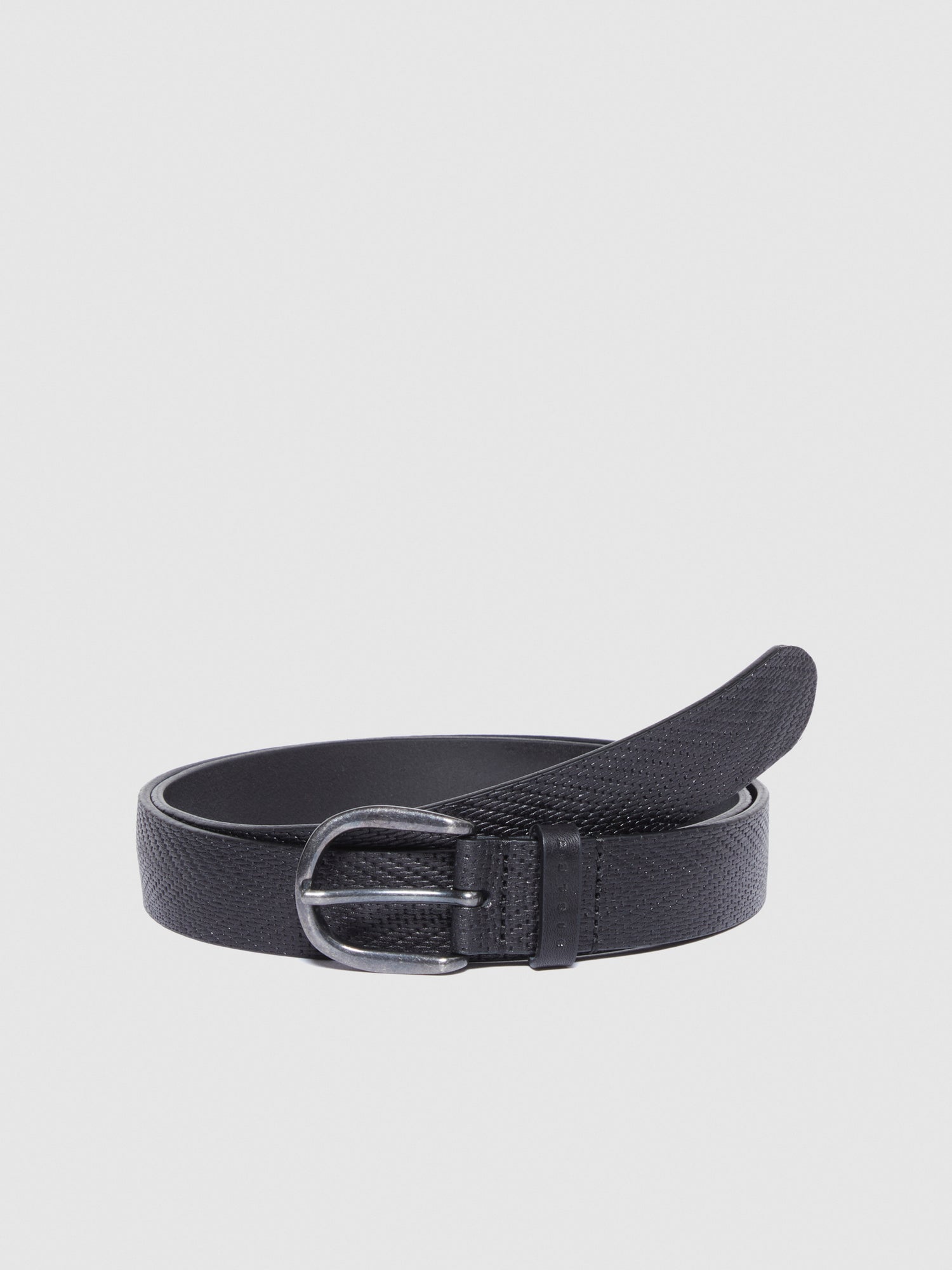 Cintura in pelle stampata da uomo nero | Sisley Outlet