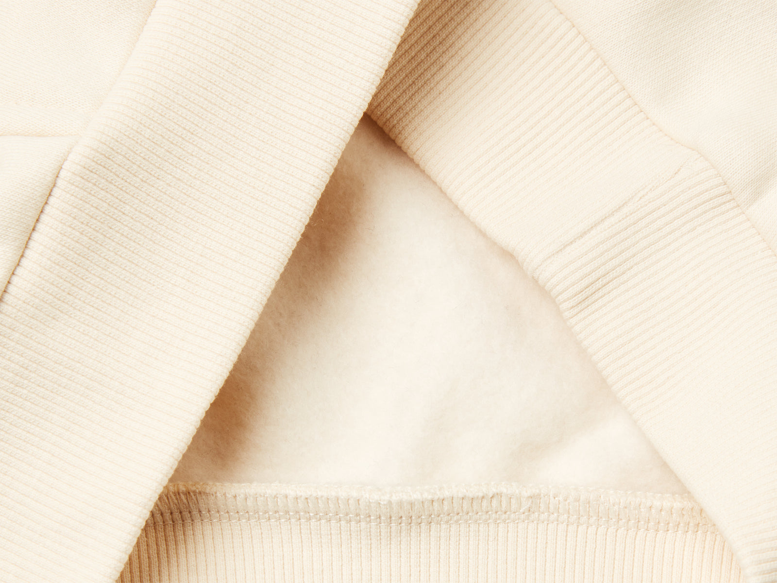 Felpa con cappuccio over fit da bimbo bianco panna 3 | Benetton Outlet