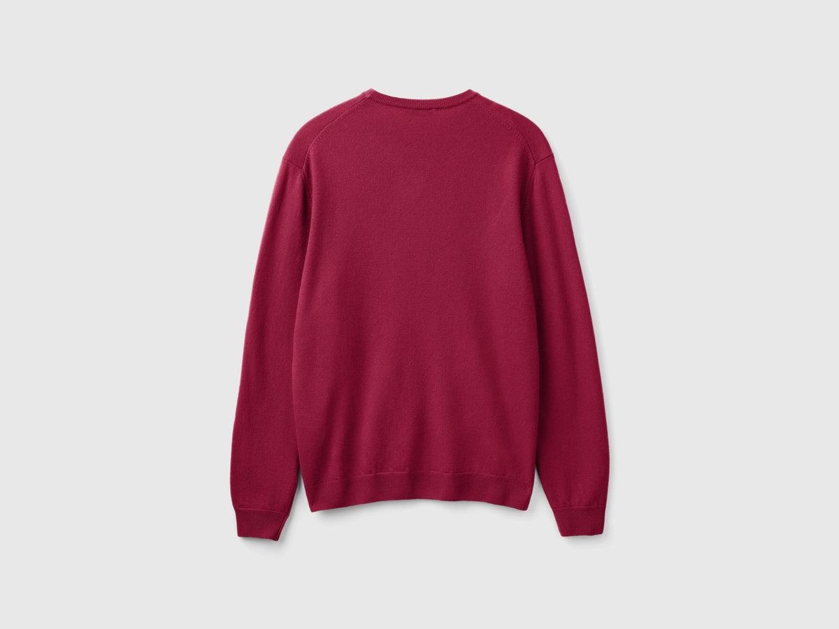 Maglia girocollo in pura lana Merino