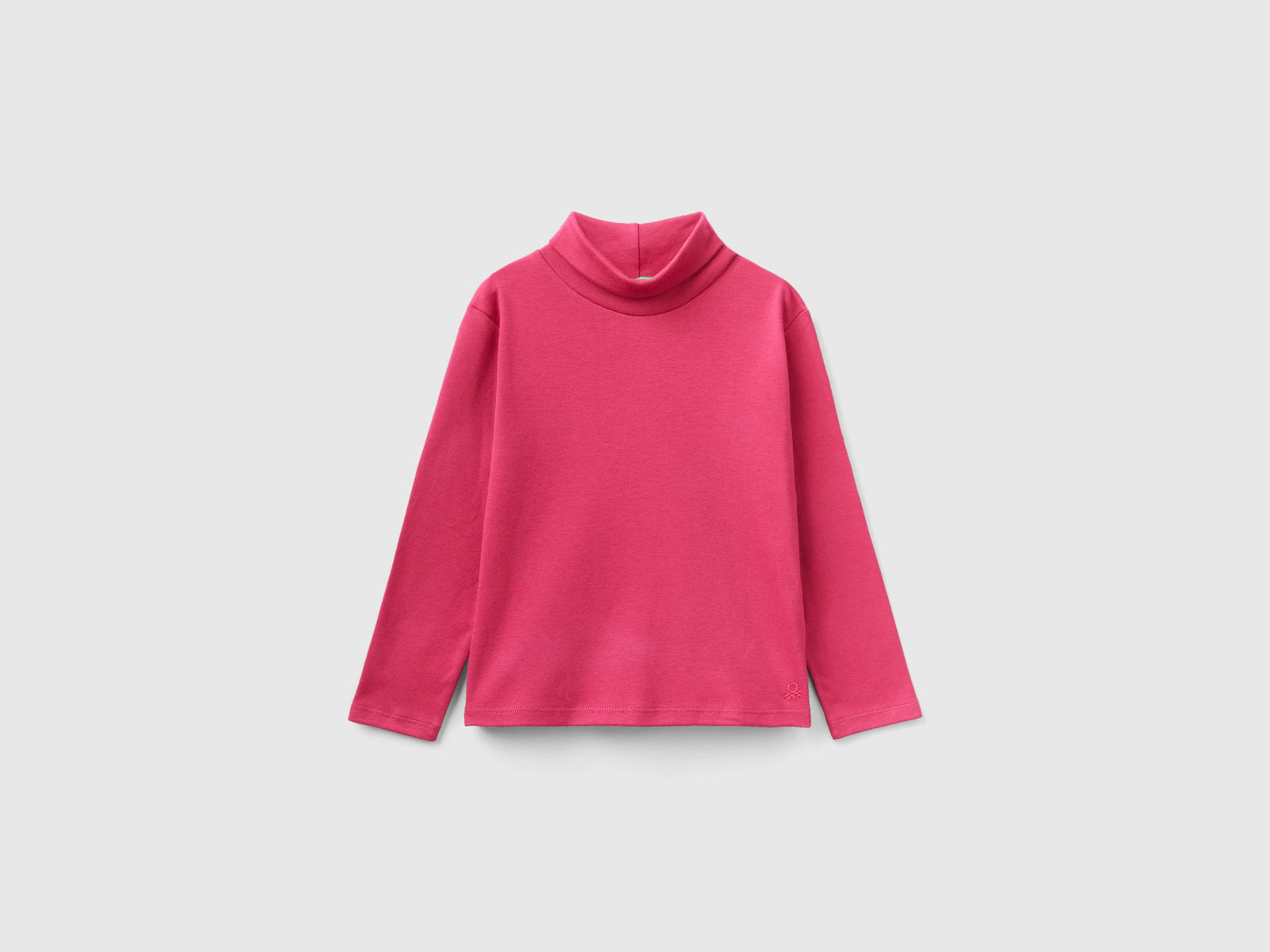 T-shirt dolcevita in caldo cotone bio da bimba ciclamino | Benetton Outlet