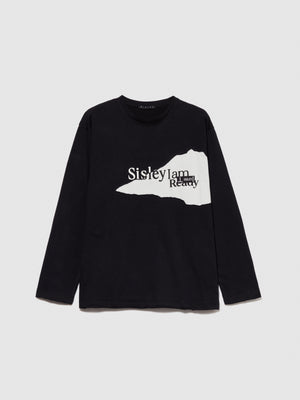 T-shirt color block con stampa