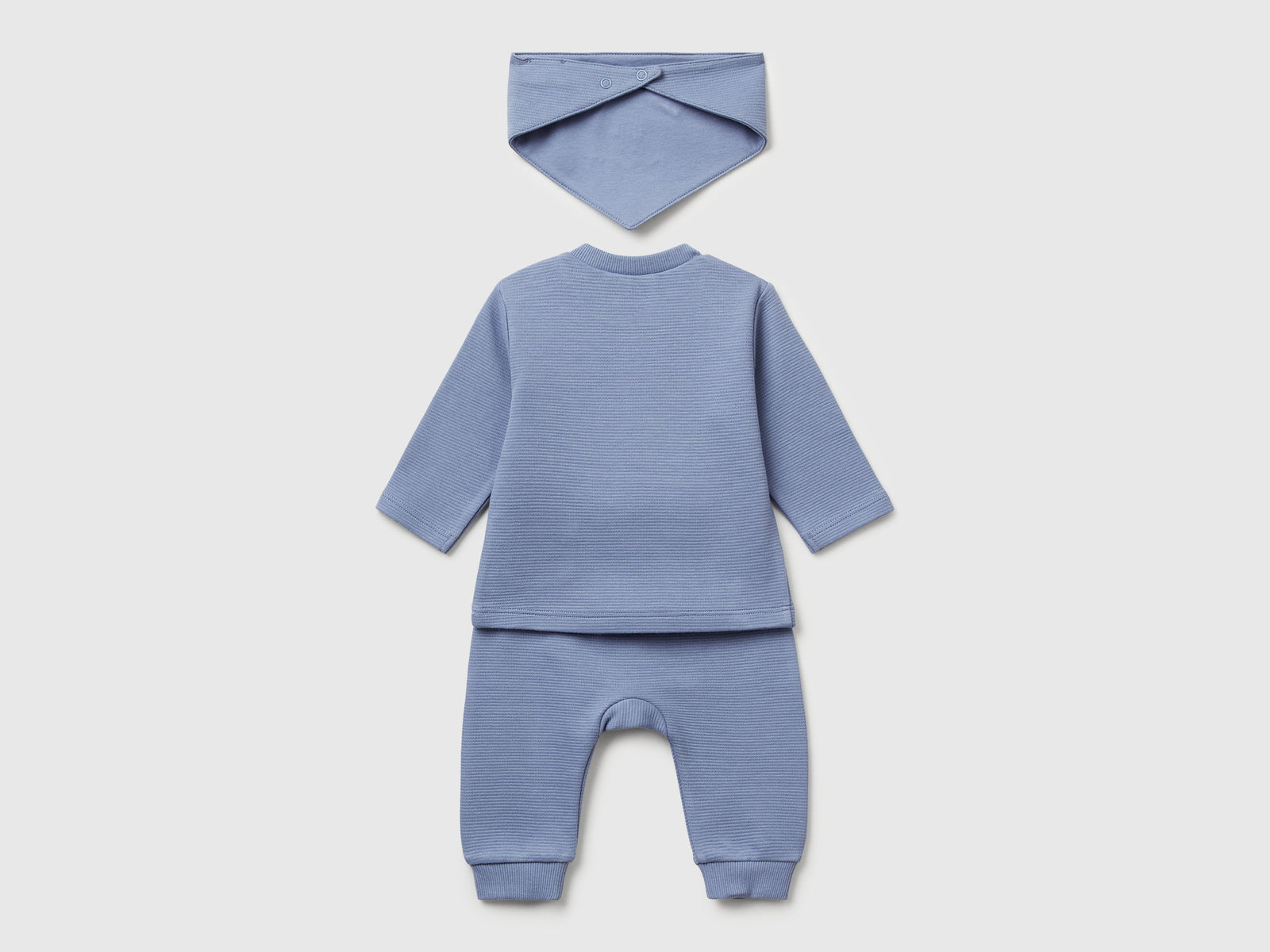Set in puro cotone da neonato celeste 2 | Benetton Outlet