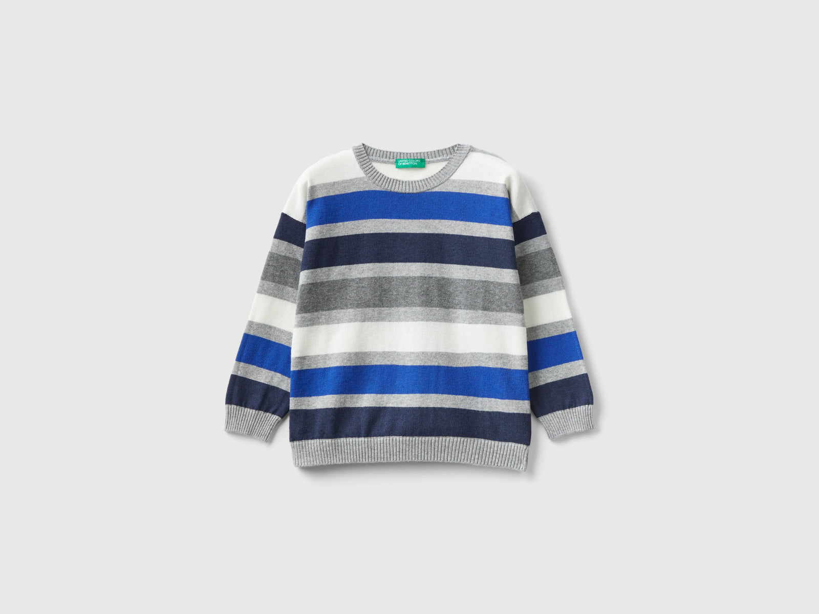 Maglia a righe da bimbo grigio chiaro | Benetton Outlet