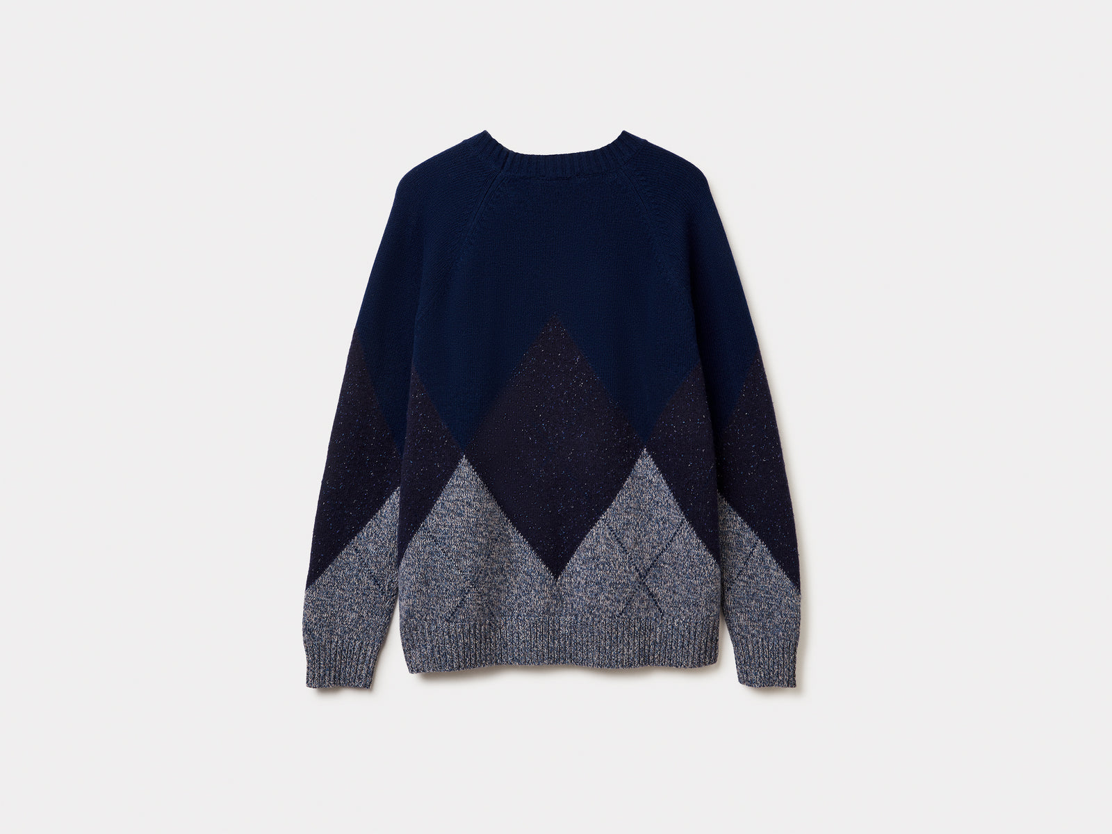 Maglione a rombi in misto lana da uomo blu scuro 2 | Benetton Outlet