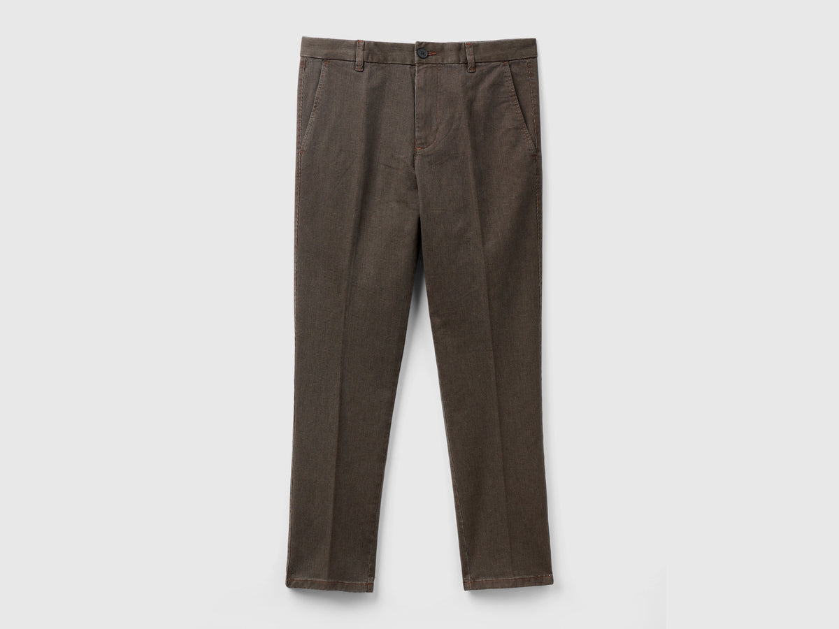Chino micro fantasia slim fit