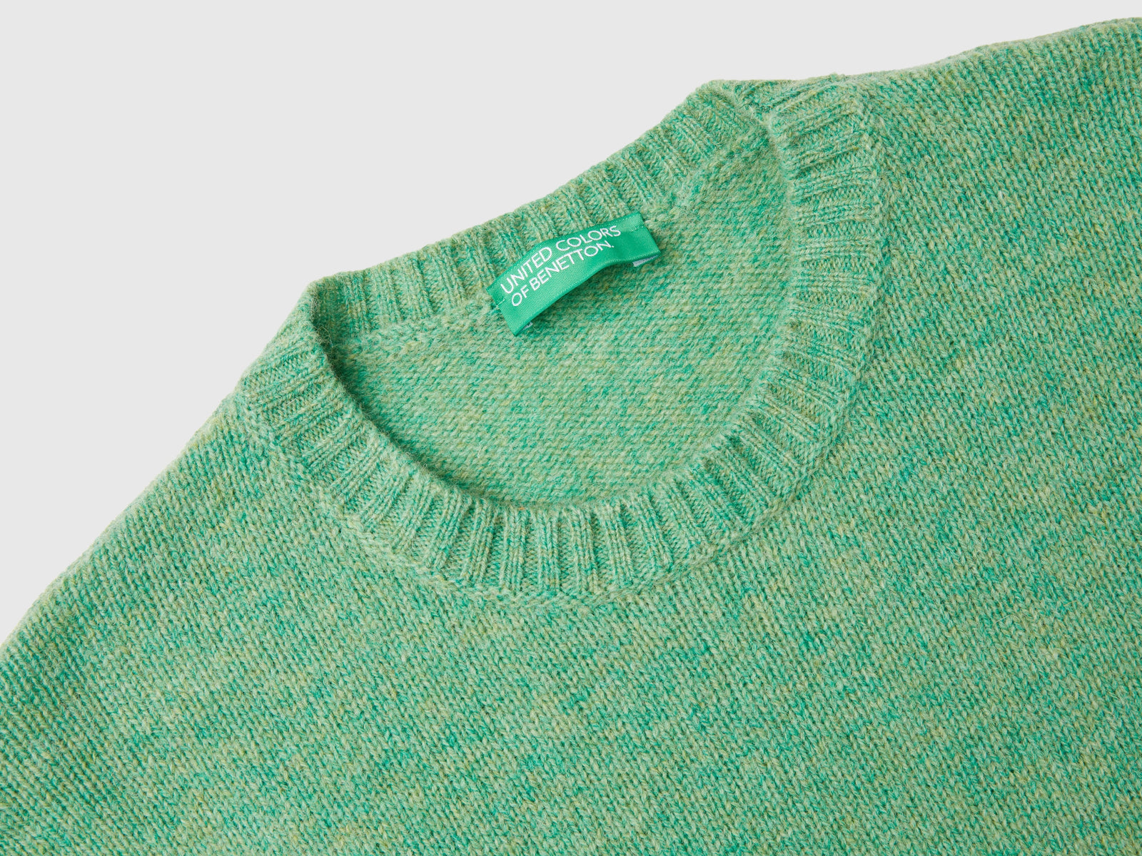 Maglia in pura lana Shetland da donna verde 3 | Benetton Outlet