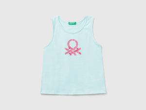 Canotta con logo in cotone bio