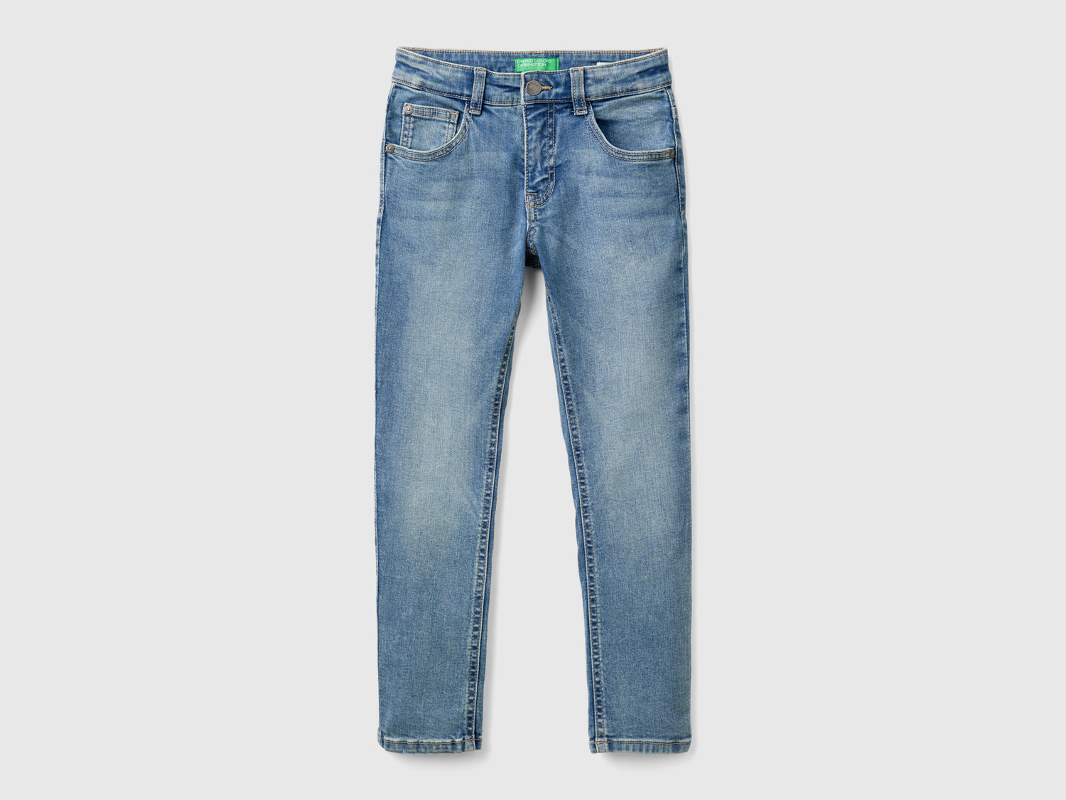 Jeans skinny fit da bambino azzurro | Benetton Outlet