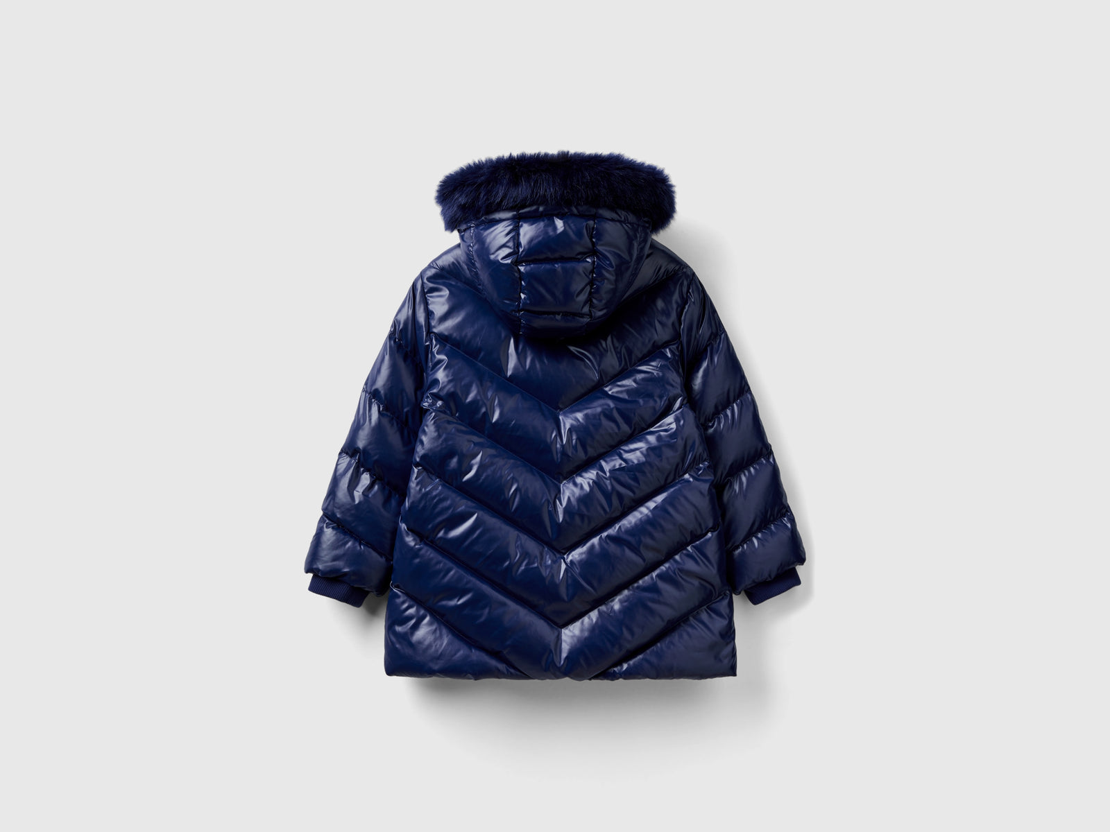 Piumino "Rain Defender" con cappuccio da bambina blu scuro 2 | Benetton Outlet