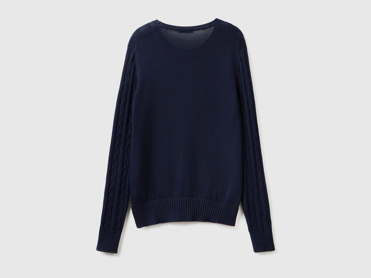 Maglia a trecce 100% cotone