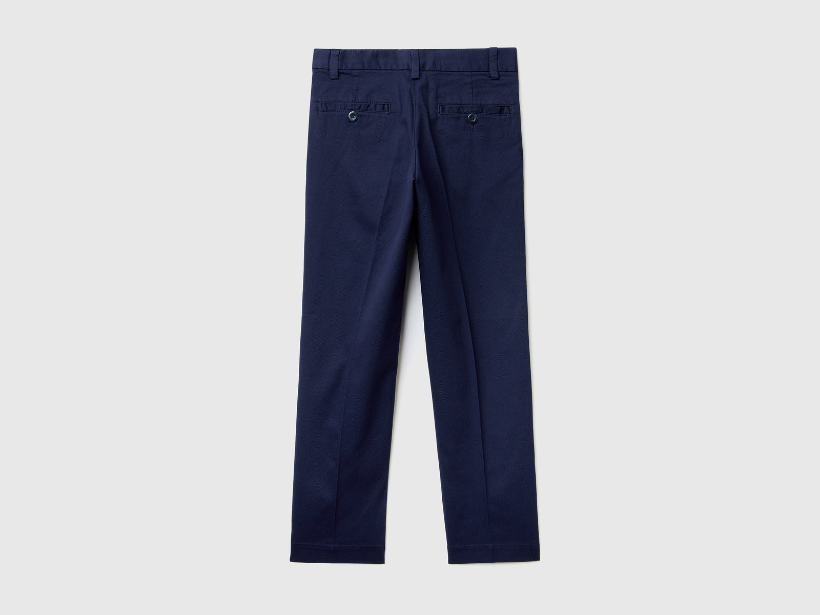 Chino slim fit in cotone stretch da bambino blu scuro 2 | Benetton Outlet
