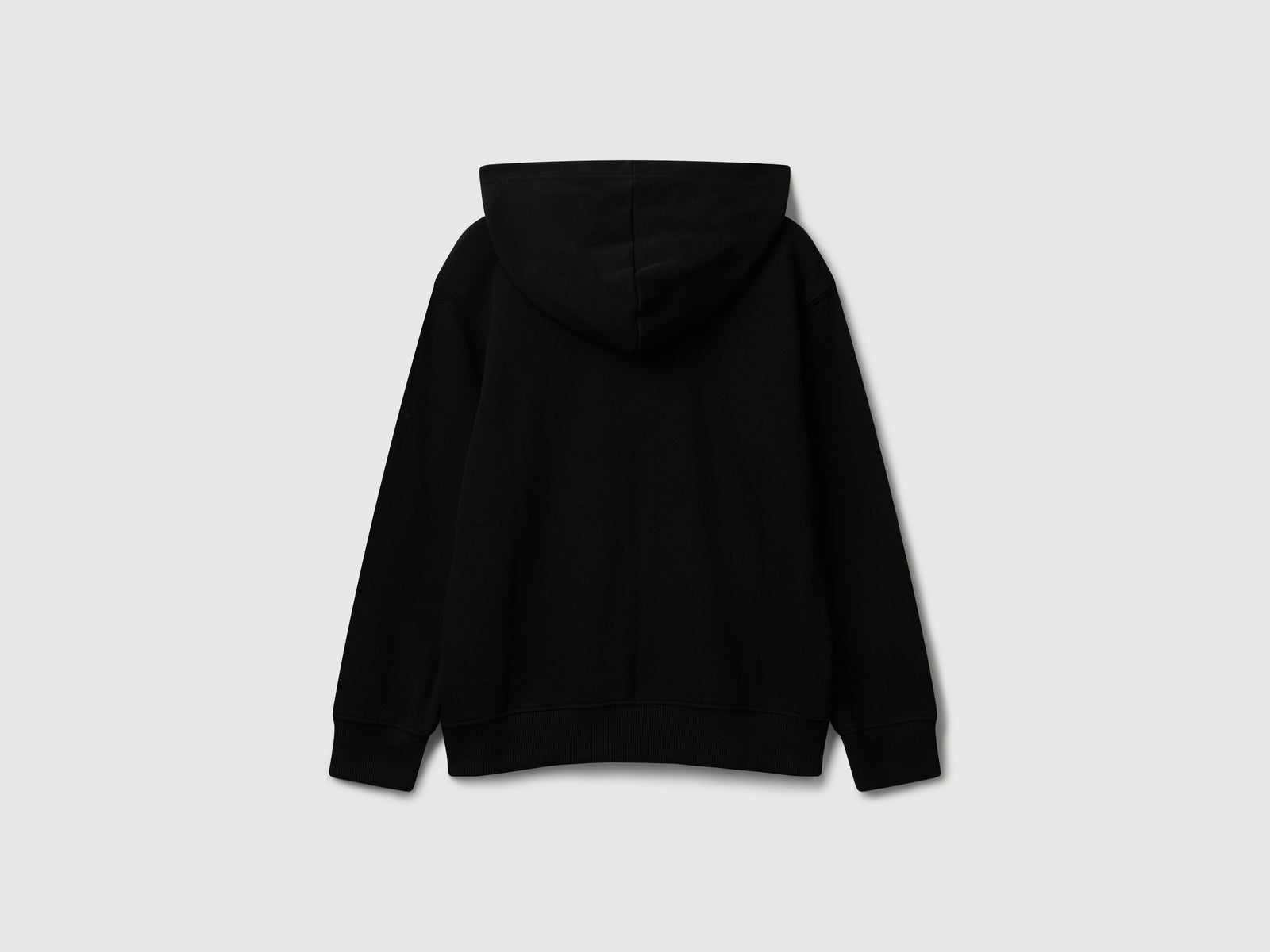 Felpa con zip e cappuccio da bambino nero 2 | Benetton Outlet