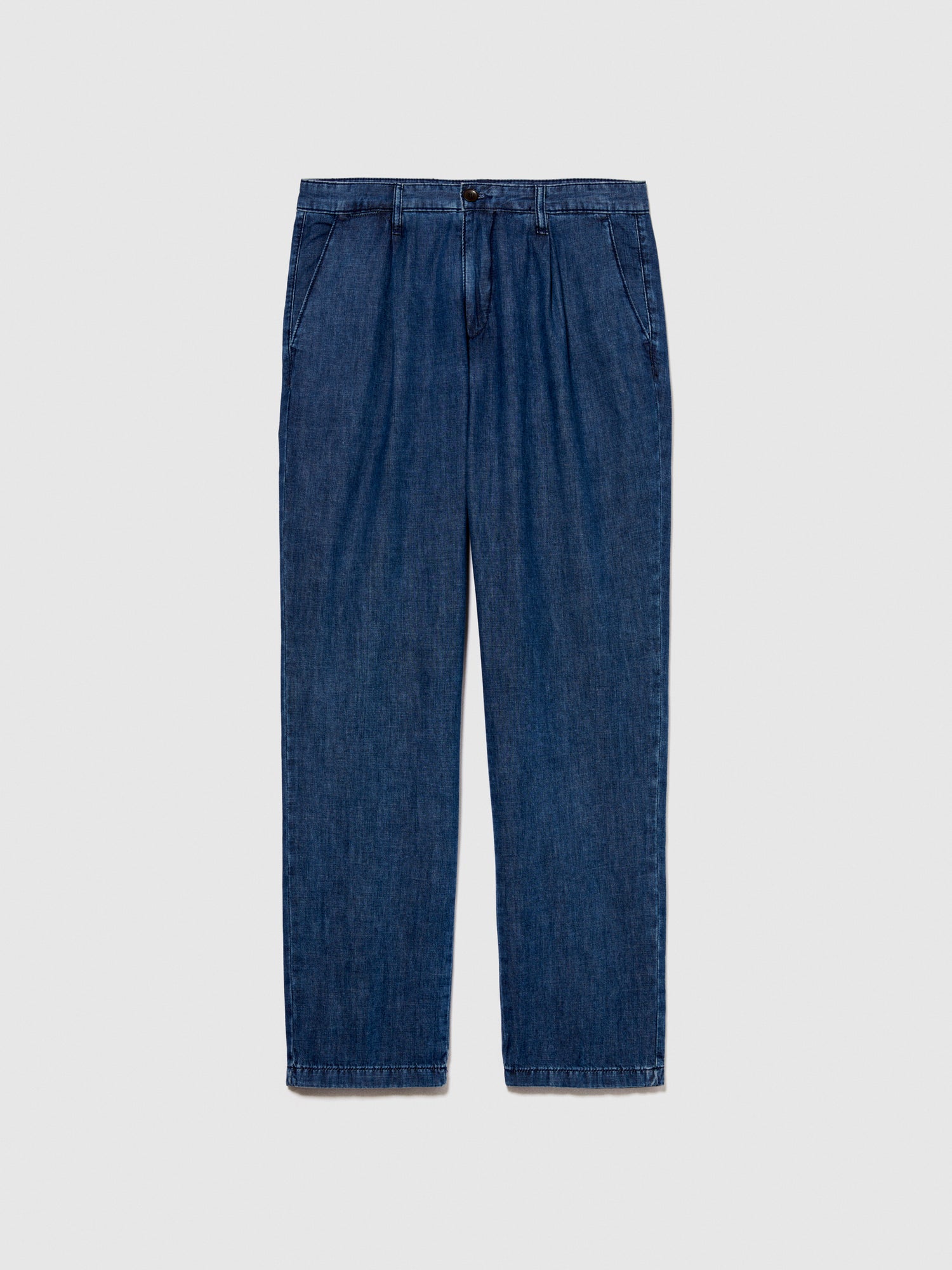 Pantaloni in chambray da uomo blu | Sisley Outlet