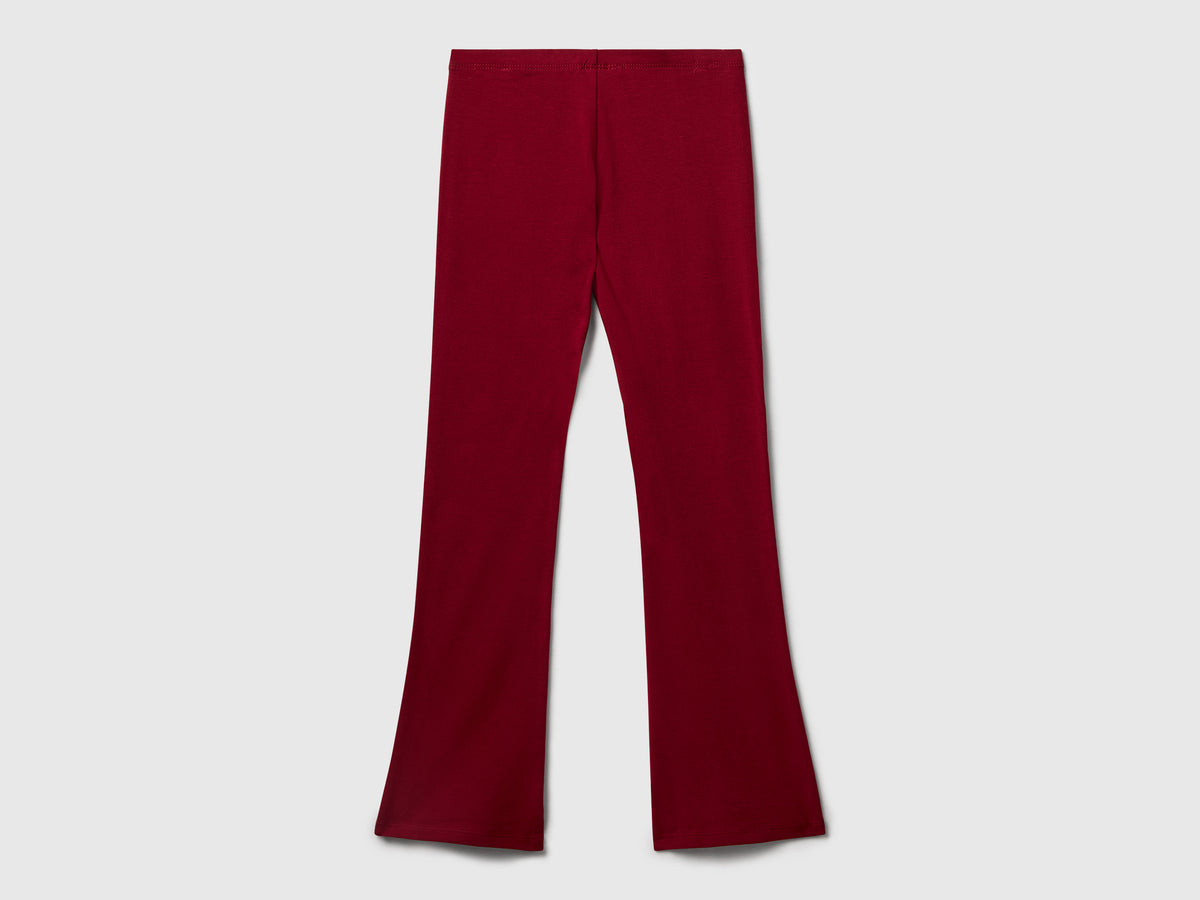 Leggings a zampa in cotone stretch