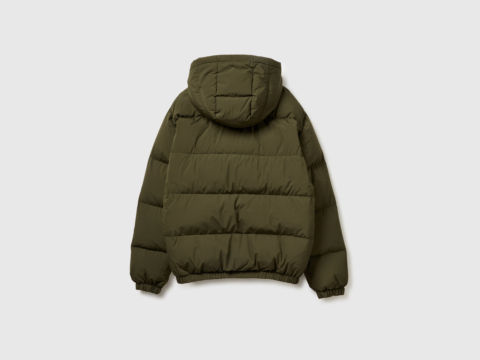 Piumino imbottito vera piuma riciclata da uomo verde scuro 2 | Benetton Outlet