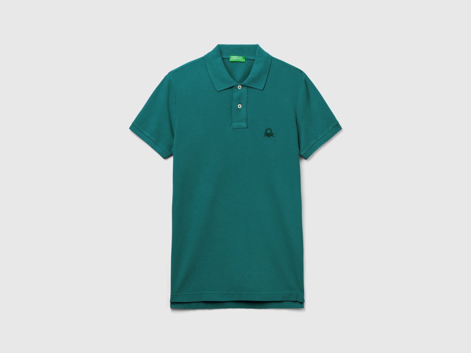 Polo verde ottanio slim fit da uomo verde chiaro | Benetton Outlet