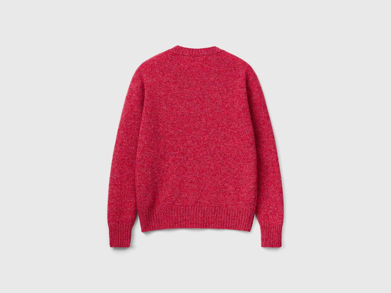 Maglia in pura lana Shetland da donna rosso corallo 4 | Benetton Outlet