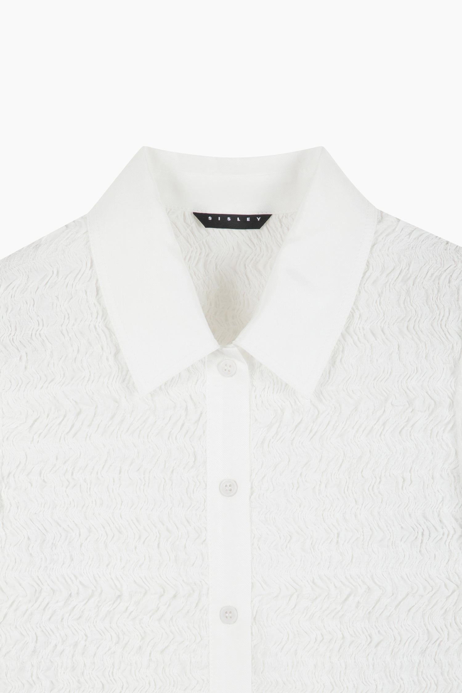 Camicia arricciata da donna bianco 3 | Sisley Outlet