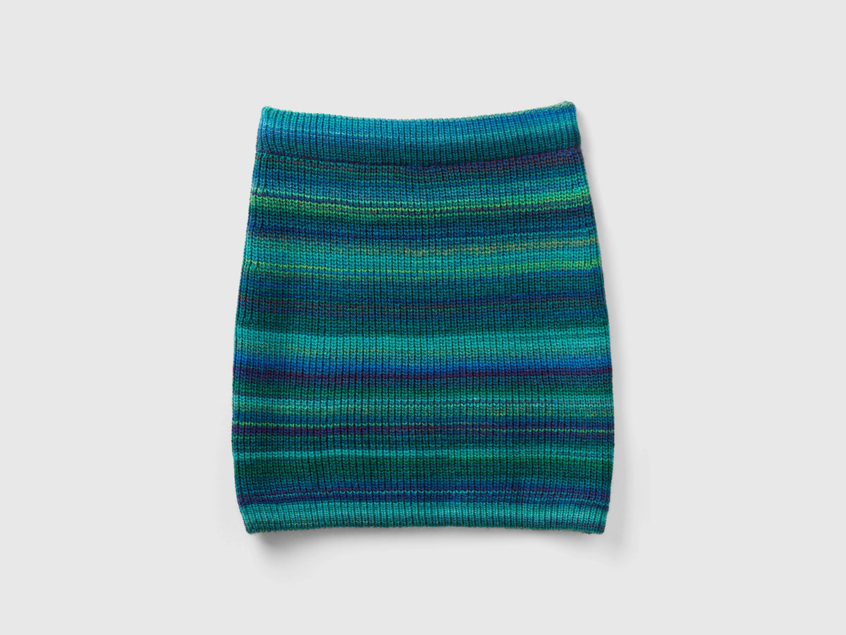 Minigonna in maglia a righe
