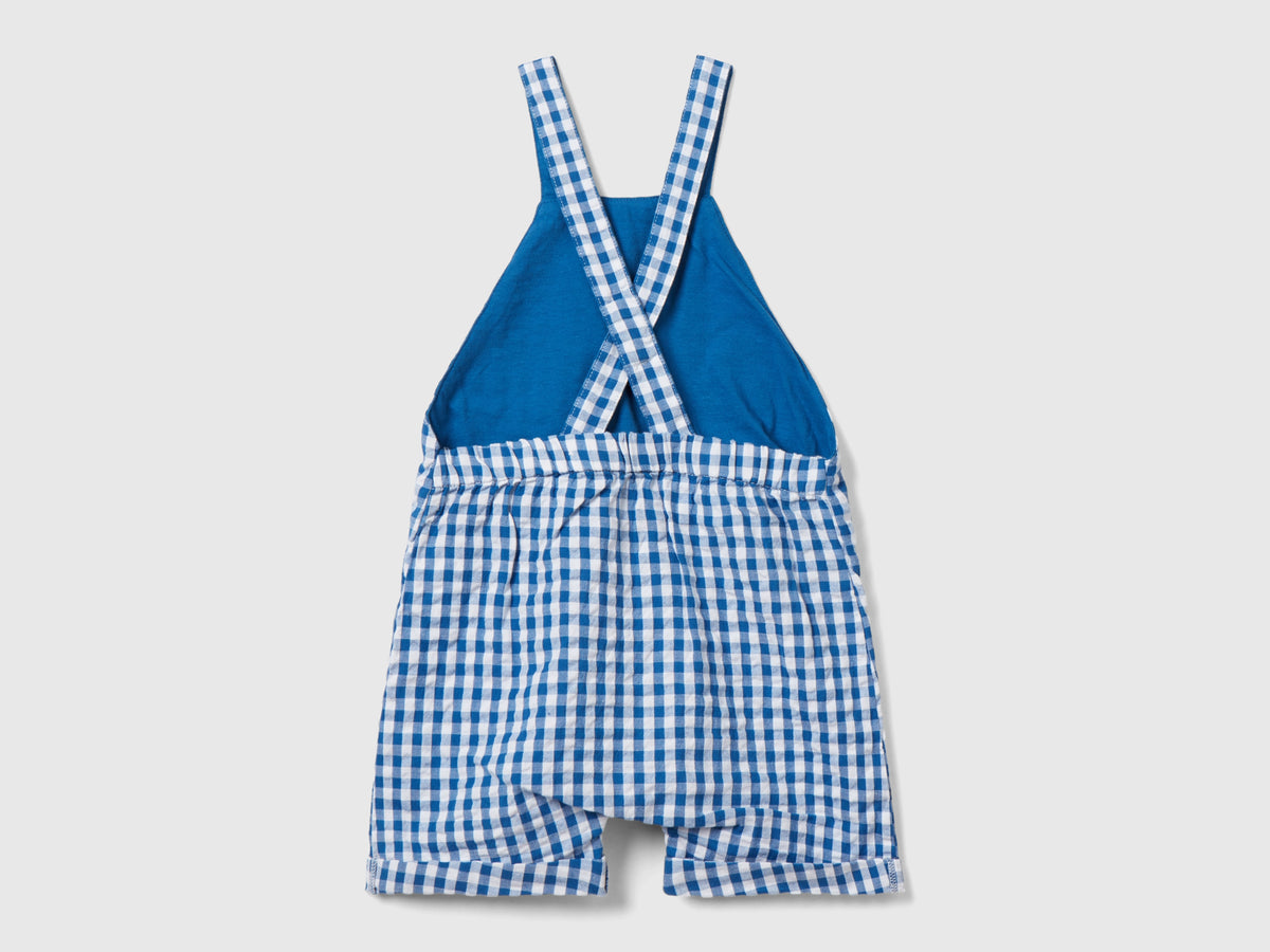 Salopette vichy in puro cotone